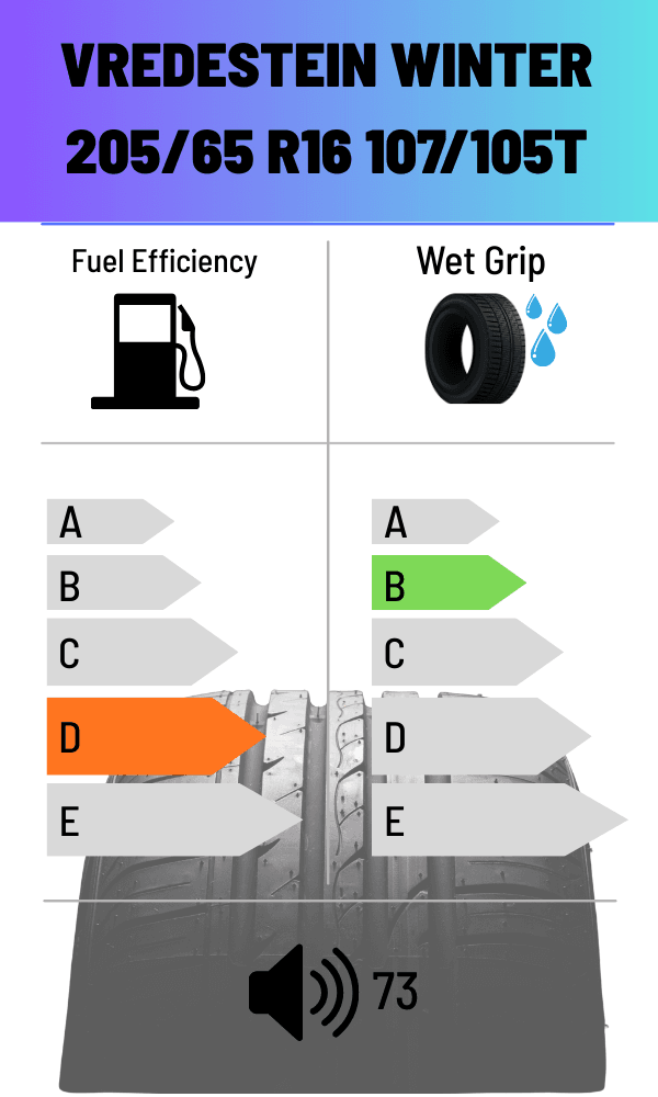 Vredestein WINTER 107/105T COMTRAC 2 WINTER+ 205/65 R16