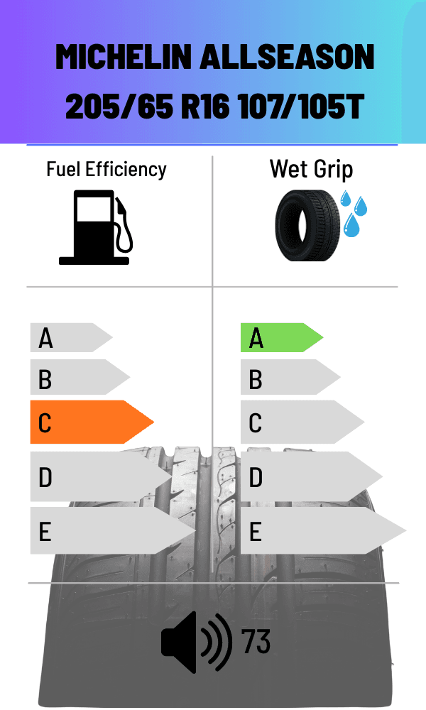 Michelin ALLWETTER 107/105T AGILIS CROSSCLIMATE 205/65 R16