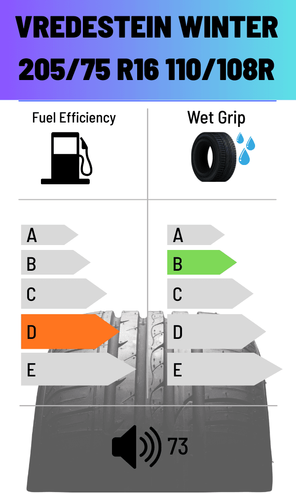 Vredestein WINTER 110/108R COMTRAC 2 WINTER+ 205/75 R16