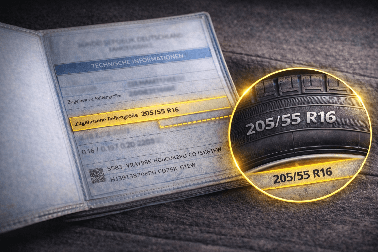 Kontrolle im Fahrzeugschein