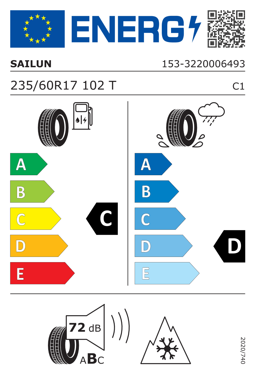 235/60R17 102 T Sailun Ice Blazer WST 3 3PMSF BSW