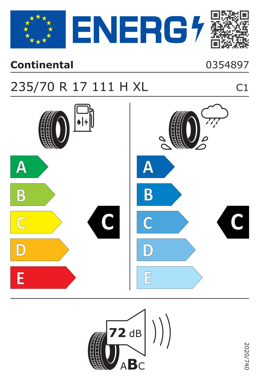 235/70R17 111 H Continental 4X4 Contact XL DOT22