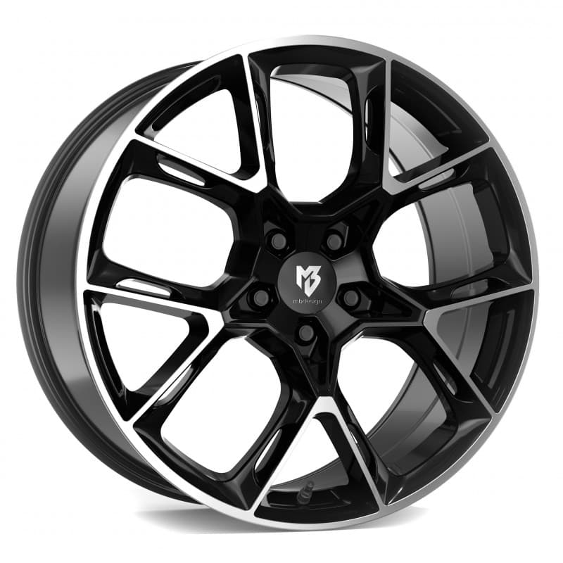 Mbdesign KX1 glanzschwarz poliert 9x21 ET40 - LK5/114.3 ML75