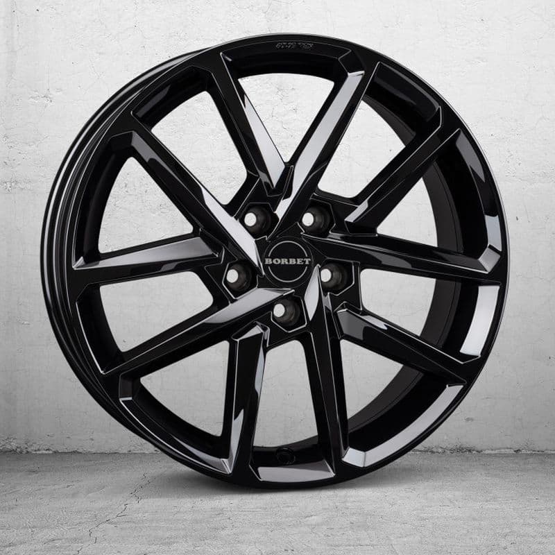 Borbet N black glossy 8x18 ET49 - LK5/112 ML66.5