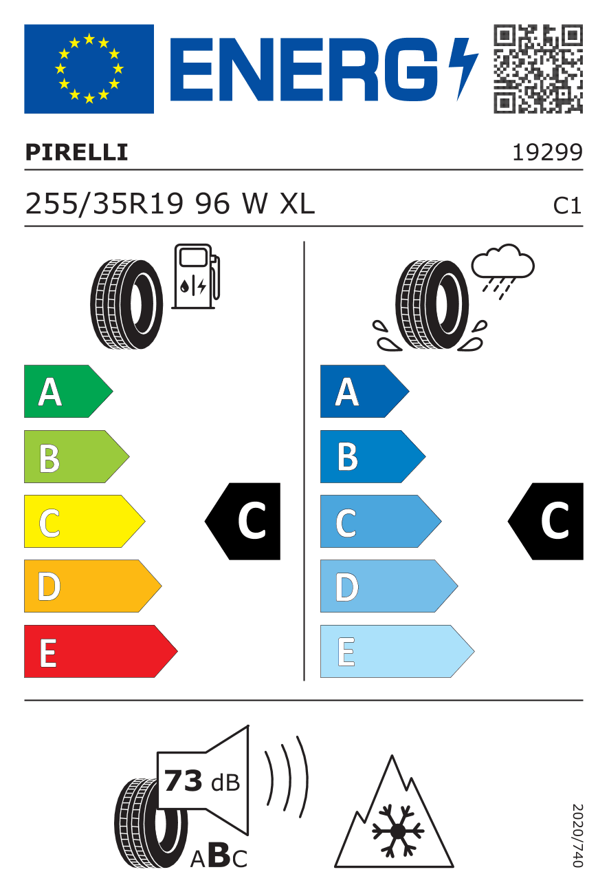 255/35R19 96 W Pirelli W 270 Sottozero S2 (L) FSL XL DOT24 3PMSF