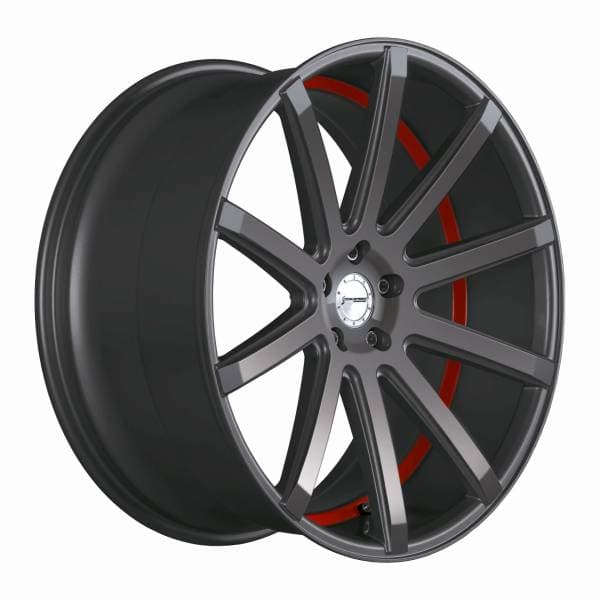 Corspeed Deville gunmetal / Undercut Color Trim rot 10.5x22 ET15 - LK5/112 ML73.1