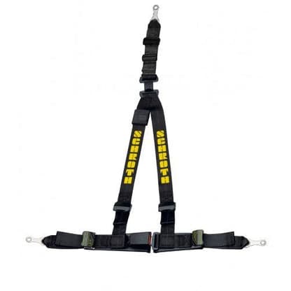Schroth Rallye 3 asm schwarz mit gelbem Flock links