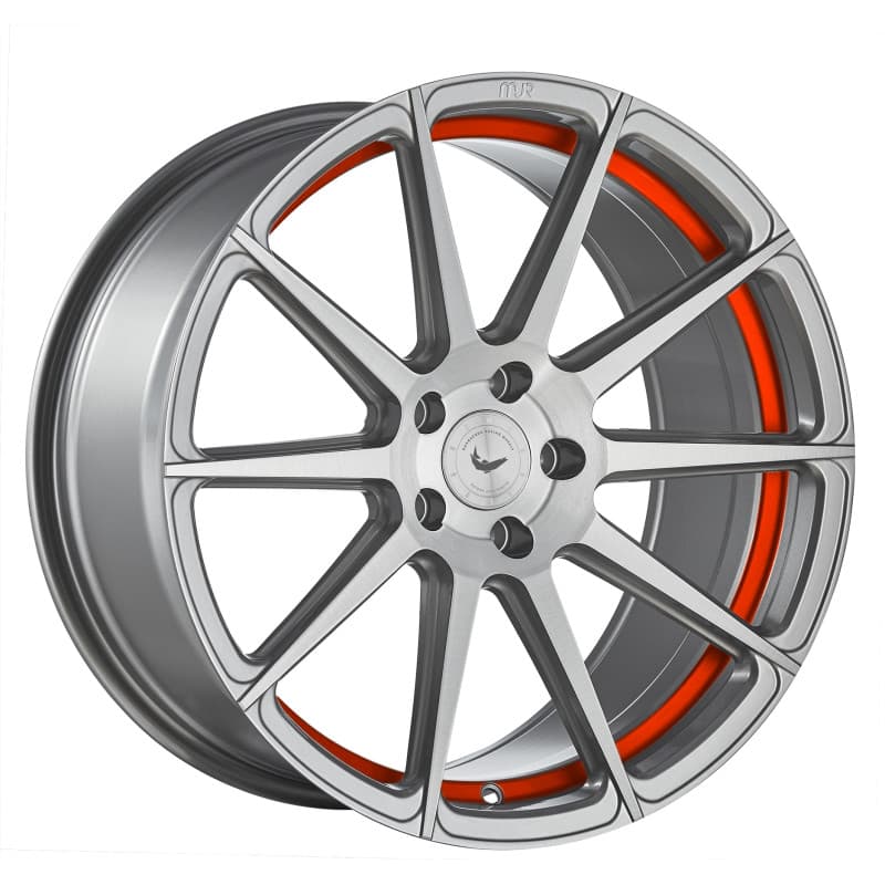 Barracuda Project 2.0 silver brushed / Undercut Color Trim rot 11.5x22 ET57 - LK5/130 ML71.6