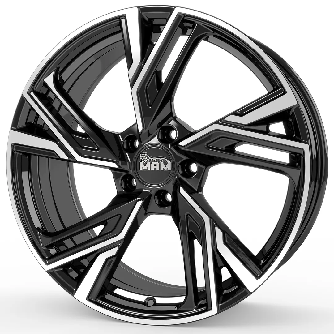 MAM RS5 black front polish 6.5x16 ET35 - LK4/100 ML63.4