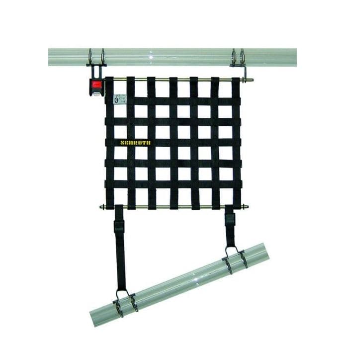 Schroth Fensternetz Größe 1 (L 400 mm x H 405 mm) inkl. Befestigungsmaterial schwarz links