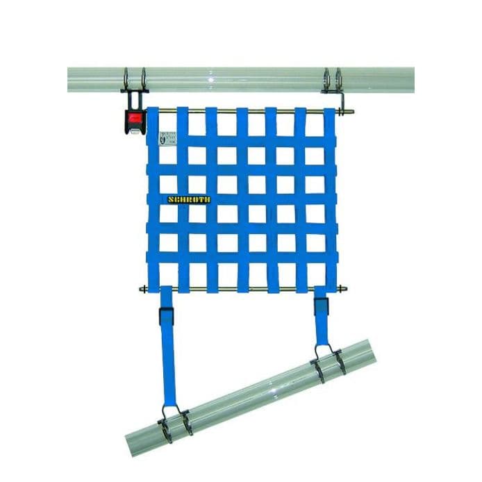 Schroth Fensternetz Größe 1 (L 400 mm x H 405 mm) inkl. Befestigungsmaterial blau rechts