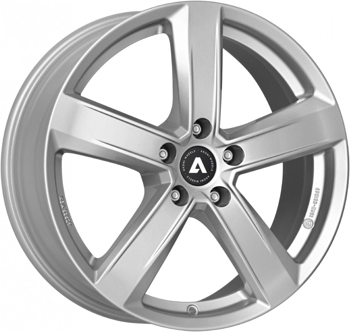 Akoni AK05 silver 6x15 ET38 - LK5/100 ML57.1
