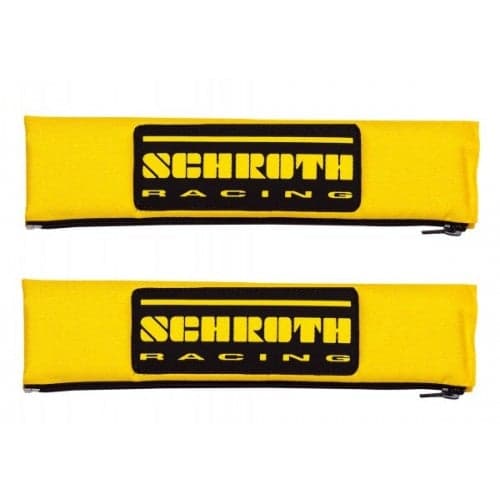 Schroth 2" Gurtpolster gelb mit schwarz/gelbem SCHROTH RACING Logo