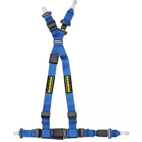 Schroth Quickfit asm blau mit SCHROTH RACING Logo rechts für BMW E36
