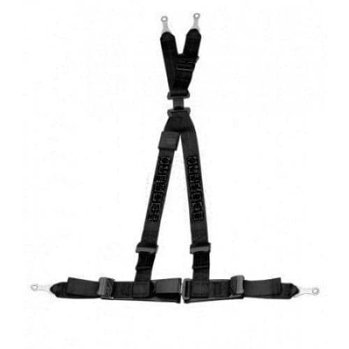 Schroth Rallye 4 asm schwarz mit schwarzem Flock links