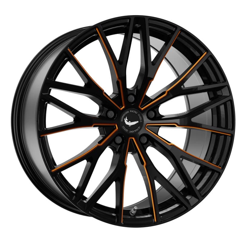 Barracuda Project 3.0 black gloss flashorange 10x20 ET28 - LK5/112 ML73.1