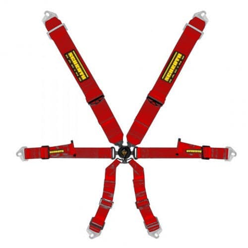 Schroth Profi 3x2 - Pull Up rot mit schwarz/gelbem SCHROTH RACING Logo