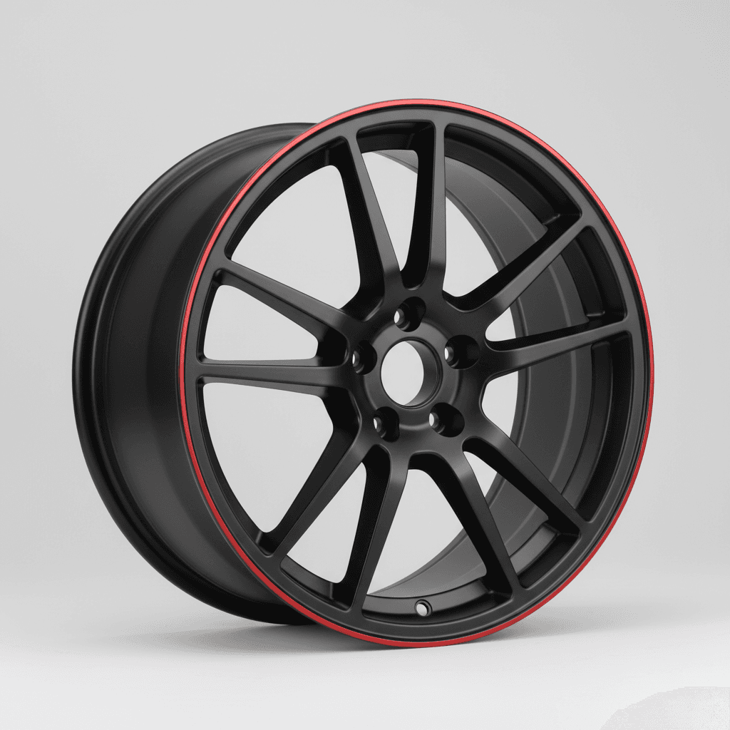 Barracuda Razzer mattblack undercut trimline rot PureSports gefräst 10.5x22 ET19 - LK5/112 ML73.1