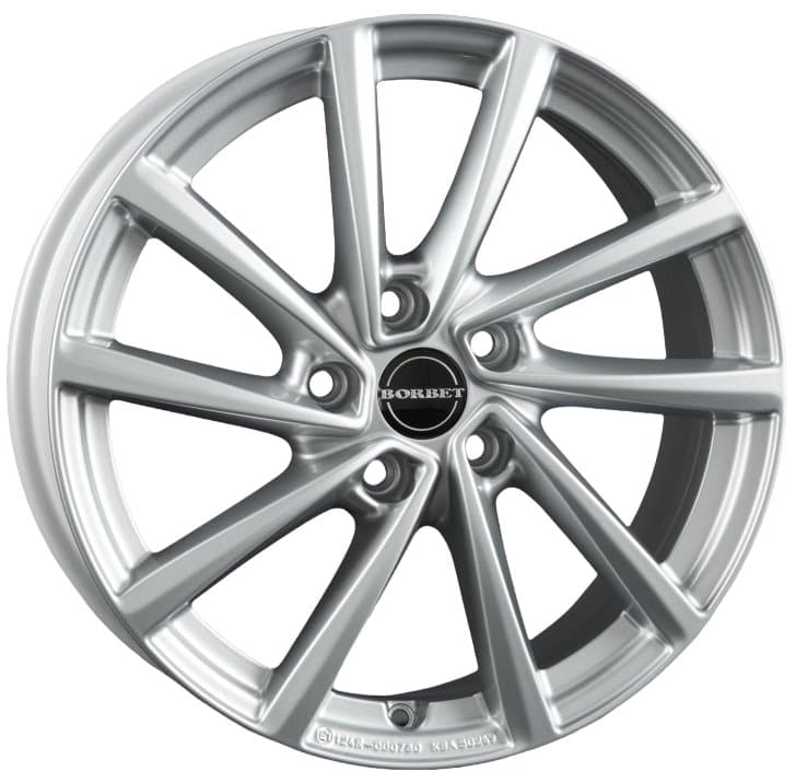 Borbet V crystal silver 7x17 ET40 - LK5/112 ML57.1