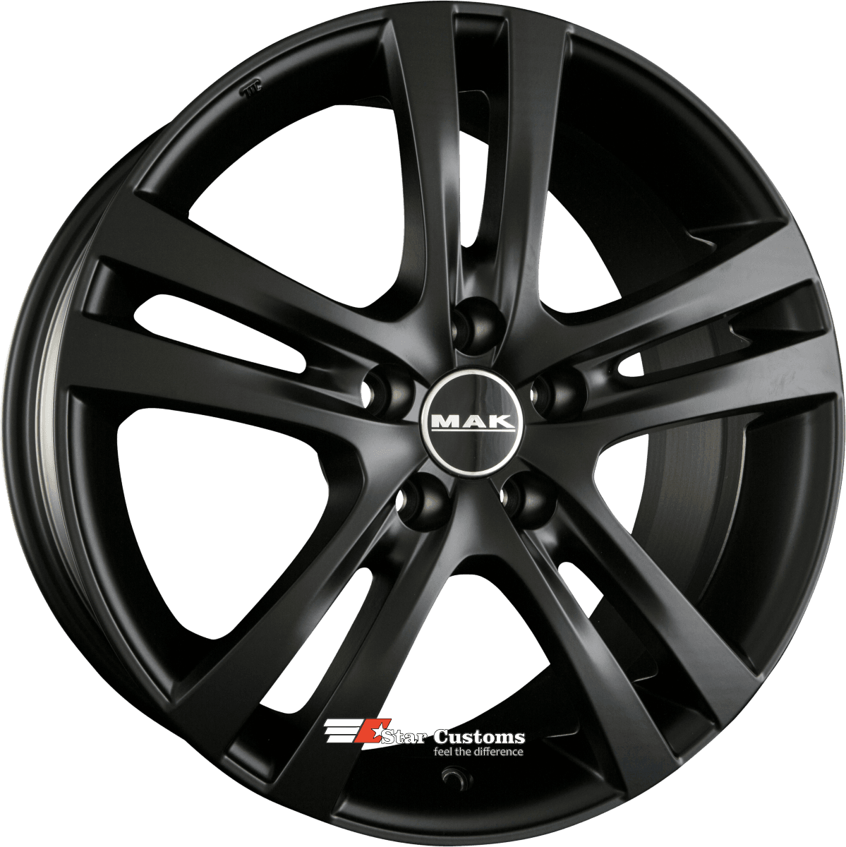 Mak Zenith matt black 6.5x16 ET35 - LK5/108 ML72