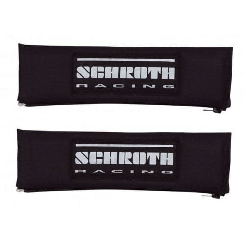 Schroth 3" NOMEX® Gurtpolster schwarz mit schwarz/silbernem SCHROTH RACING Logo