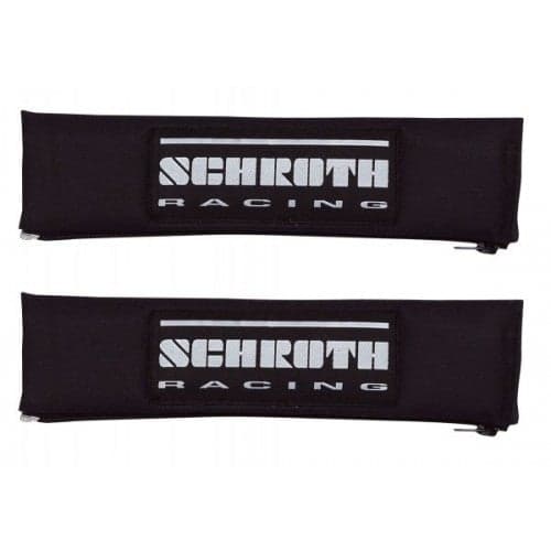 Schroth 2" Gurtpolster schwarz mit schwarz/silbernem SCHROTH RACING Logo