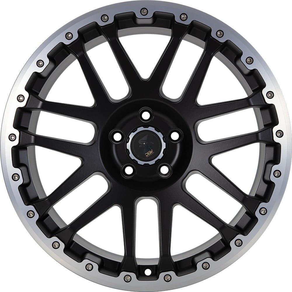 Etabeta Combat CV black matt lip + cap polished 10x22 ET15 - LK5/112 ML66.6