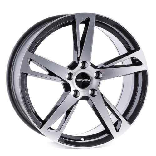 Carmani 16 Anton black polish 8x18 ET43 - LK5/112 ML66.6