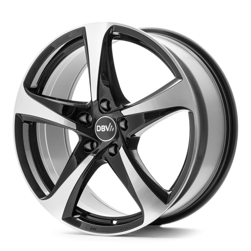 DBV 5SP 001 schwarz glänzend front poliert 6x15 ET44 - LK4/100 ML63.3