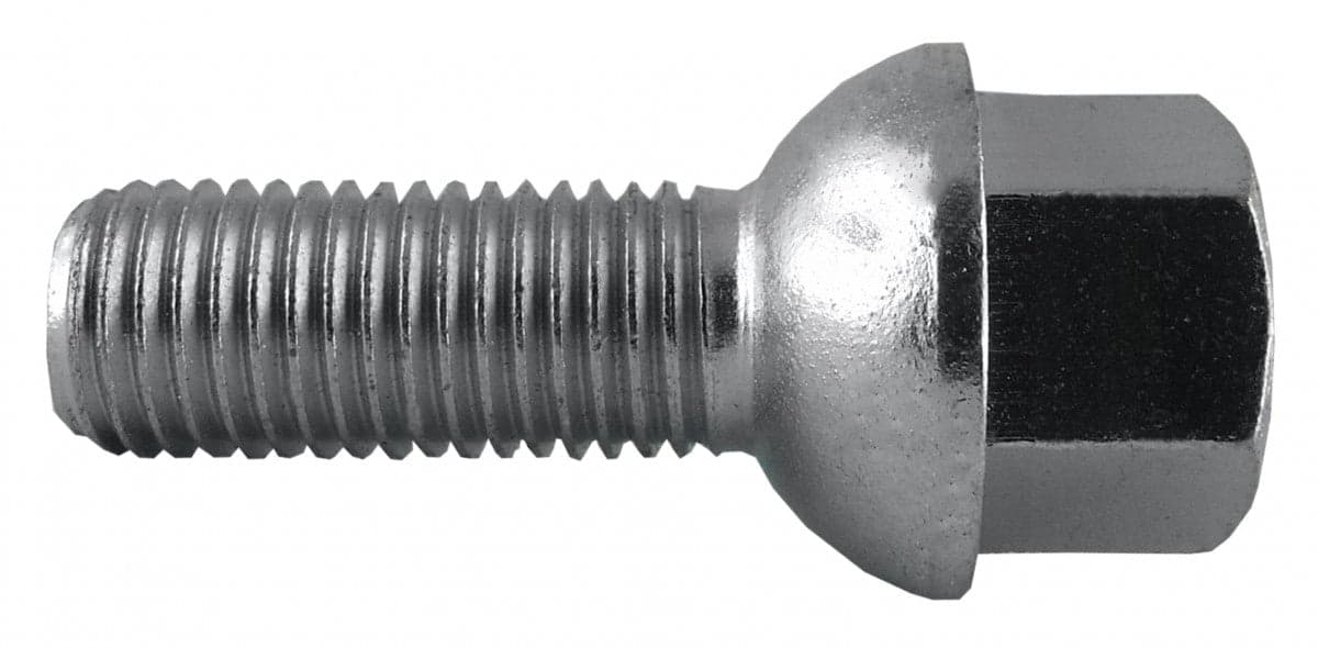 Jania Radschraube Kugelbund R12 M12x1,5x28 SW17 silber 20 Stk.