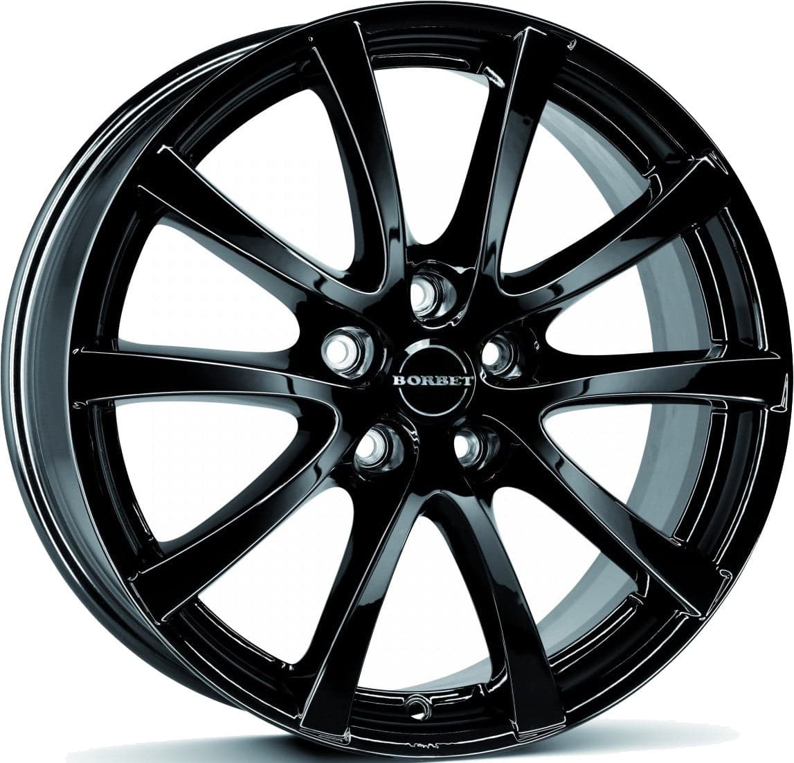 Borbet LV5 black glossy 7x16 ET40 - LK5/110 ML72.5