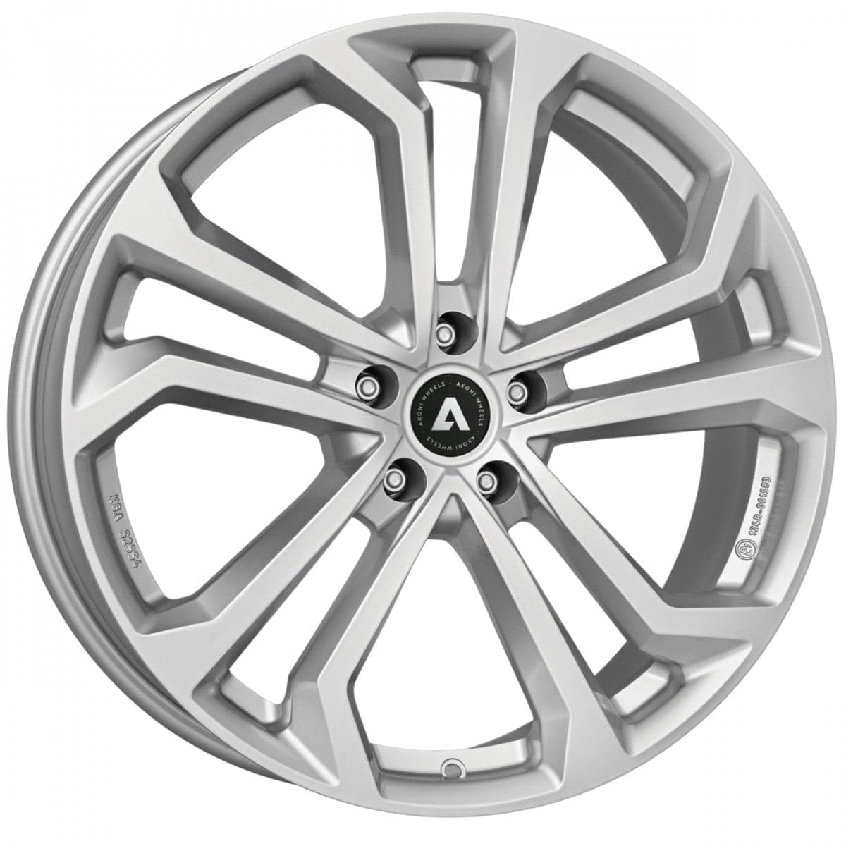 Akoni AK04 silver 7x18 ET22 - LK5/112 ML66.6