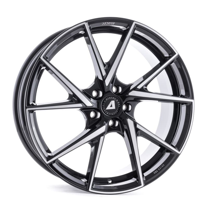 Alutec ADX.01 diamant-schwarz frontpoliert 7x17 ET37 - LK4/100 ML63.3