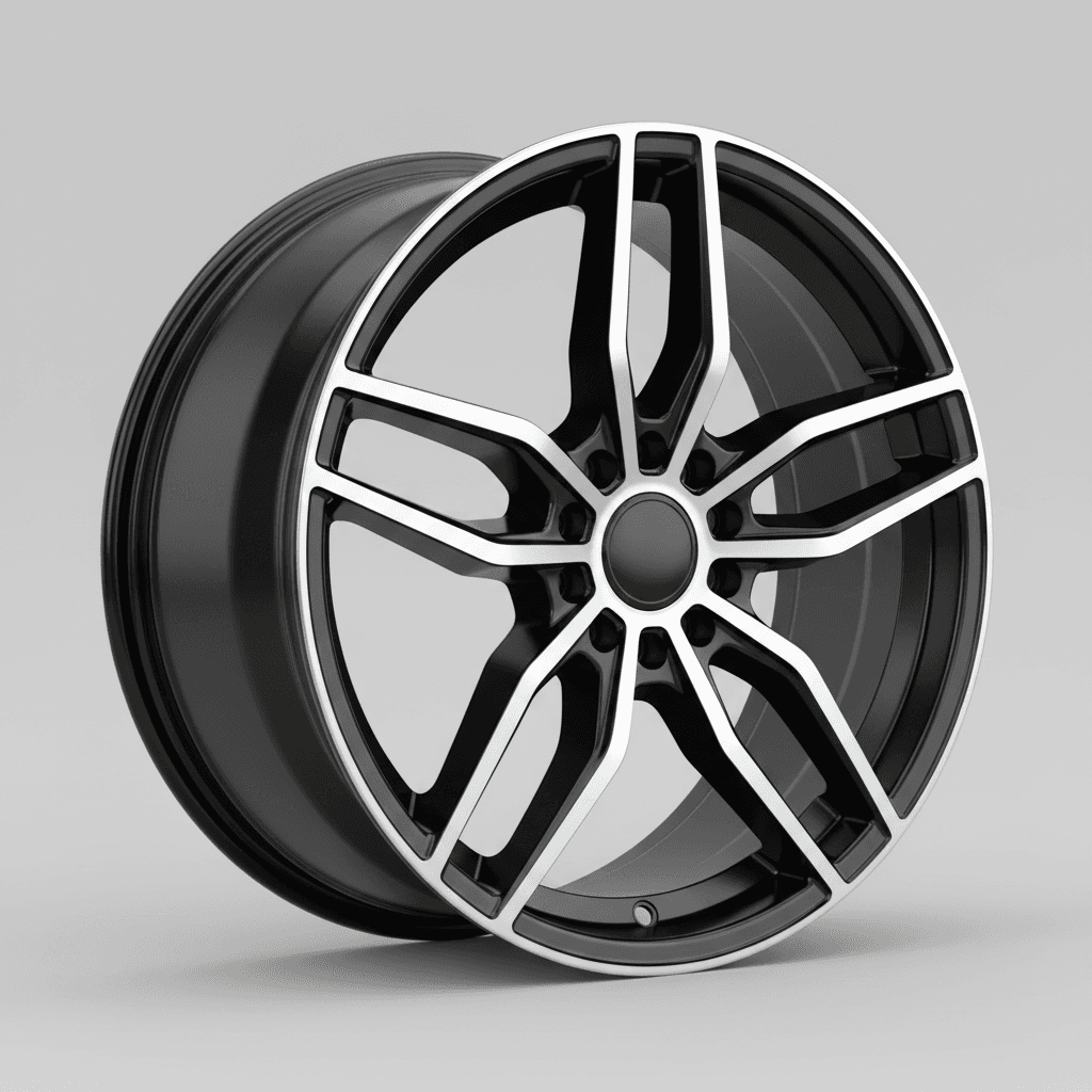 DBV 5DS 005 schwarz glänzend poliert 6.5x16 ET38 - LK5/100 ML60.1