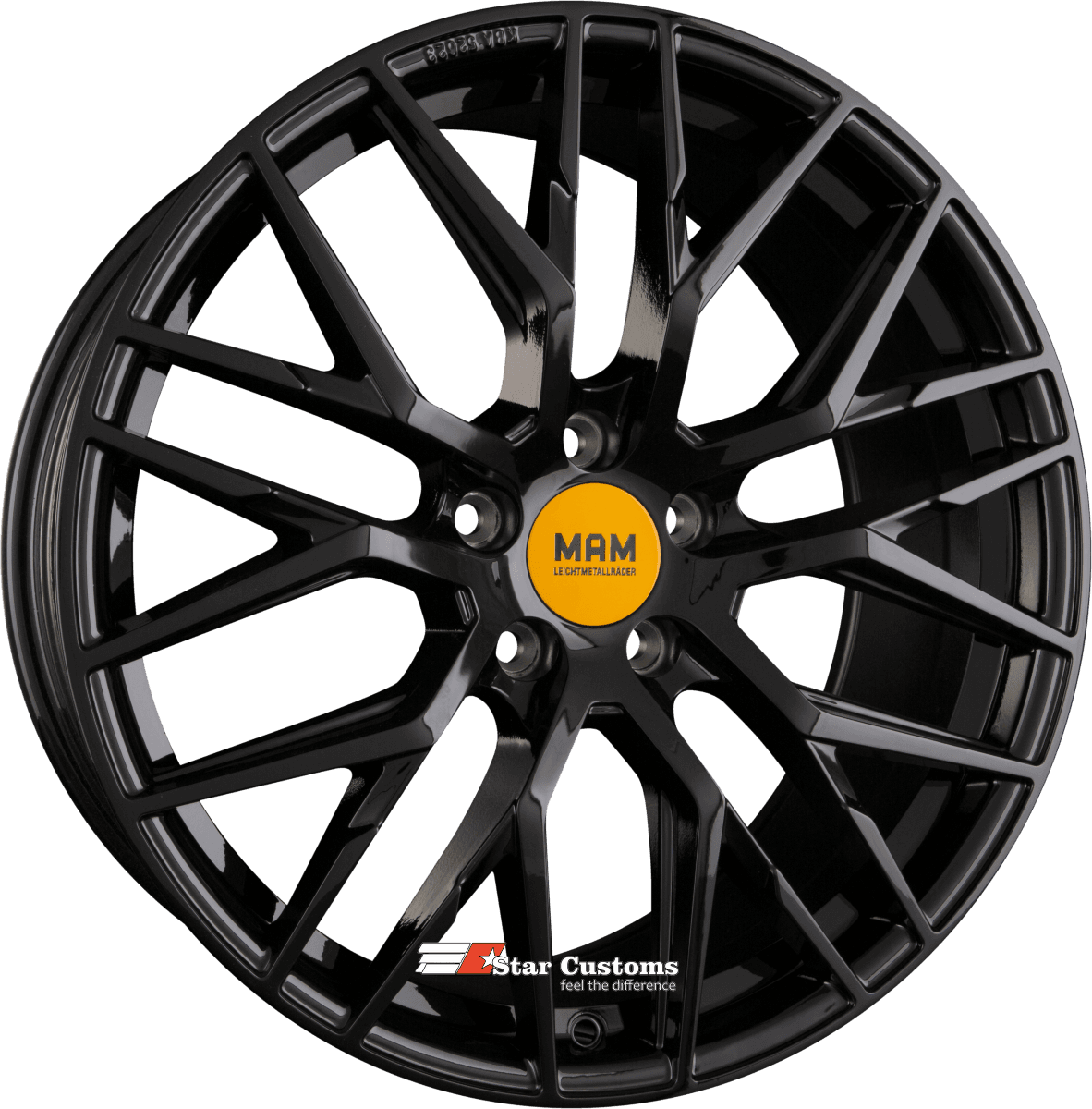 MAM RS4 black painted 7x16 ET20 - LK4/108 ML65.1