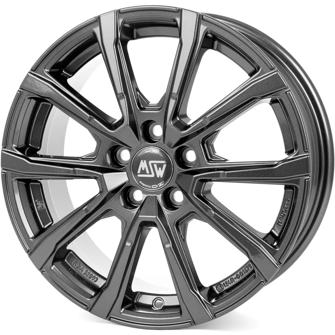 MSW 79 gloss dark grey 6.5x16 ET47 - LK5/100 ML57.06