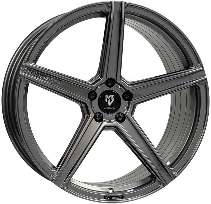 Mbdesign KV1 S grau glänzend 10.5x21 ET18 - LK5/112 ML75