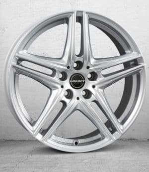 Borbet XR brilliant silver 6.5x16 ET22 - LK5/112 ML66.6