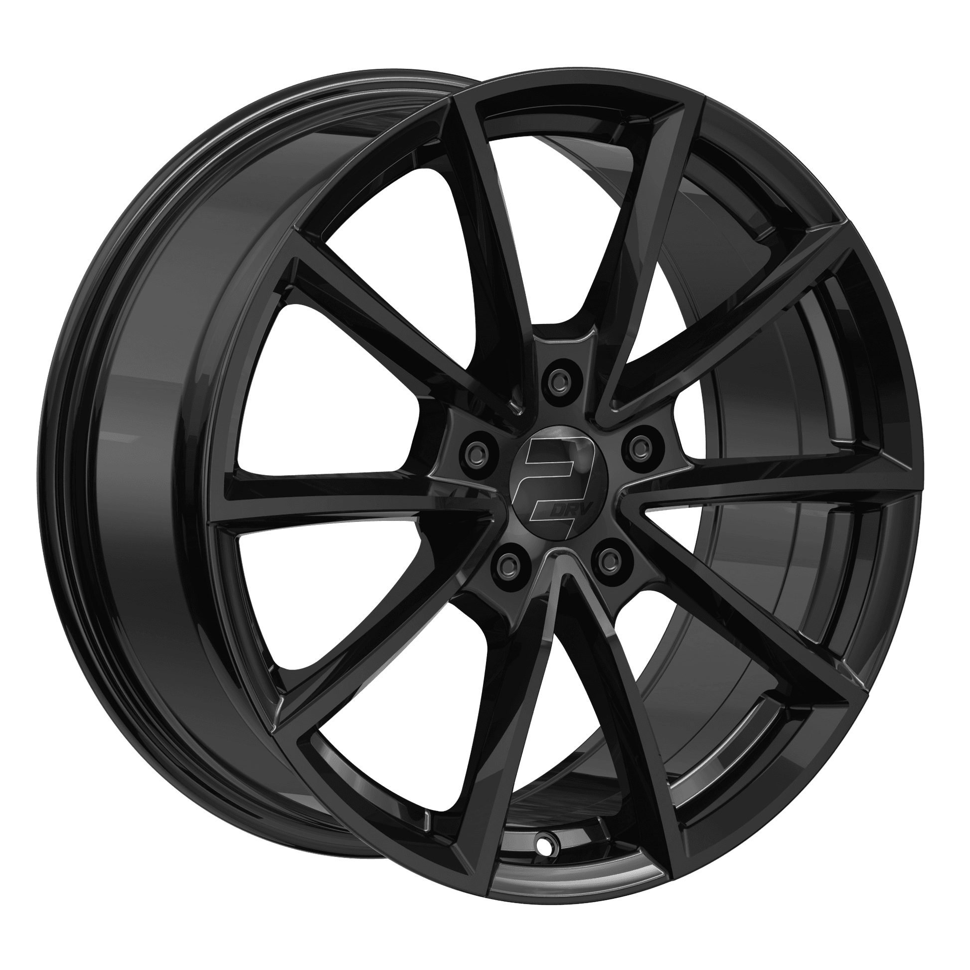 2DRV WH28 schwarz glänzend lackiert 7.5x17 ET40 - LK5/114.3 ML72.6