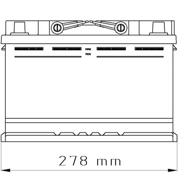 Eurostart SMF 12V 74Ah 680 A +Links Autobatterie