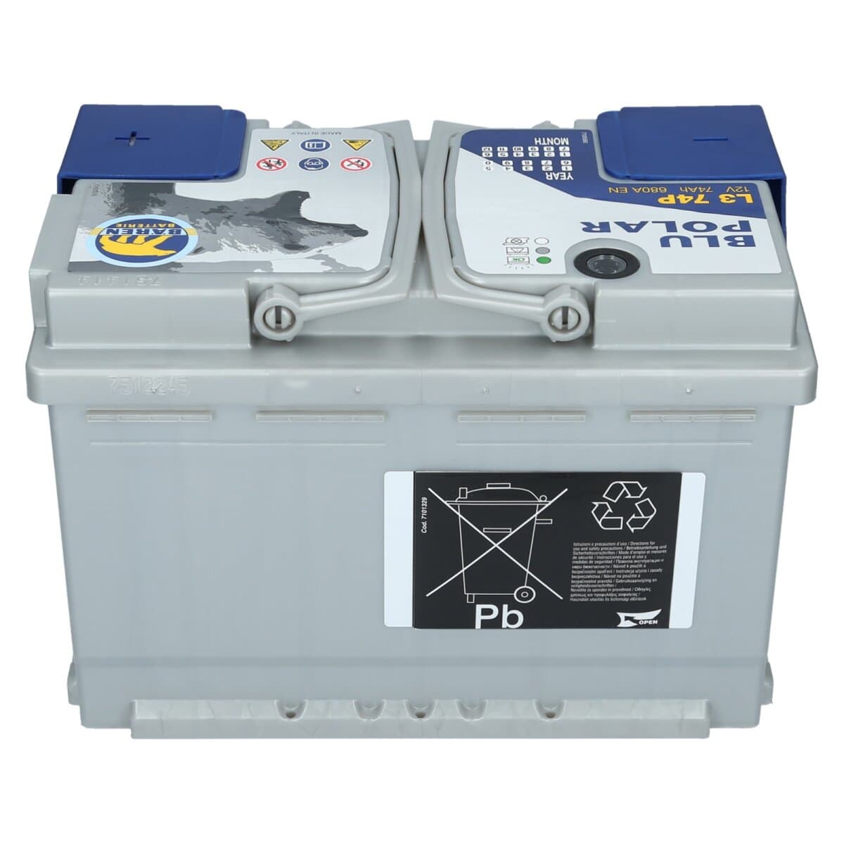 Bären Blu Polar 12V 74Ah 680 A [L3 74P] Autobatterie