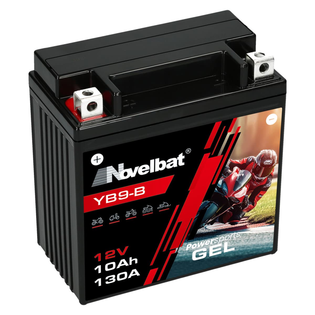 Novelbat GEL YB9-B Motorradbatterie 12V 10Ah