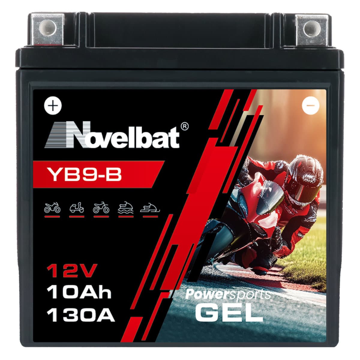 Novelbat GEL YB9-B Motorradbatterie 12V 10Ah