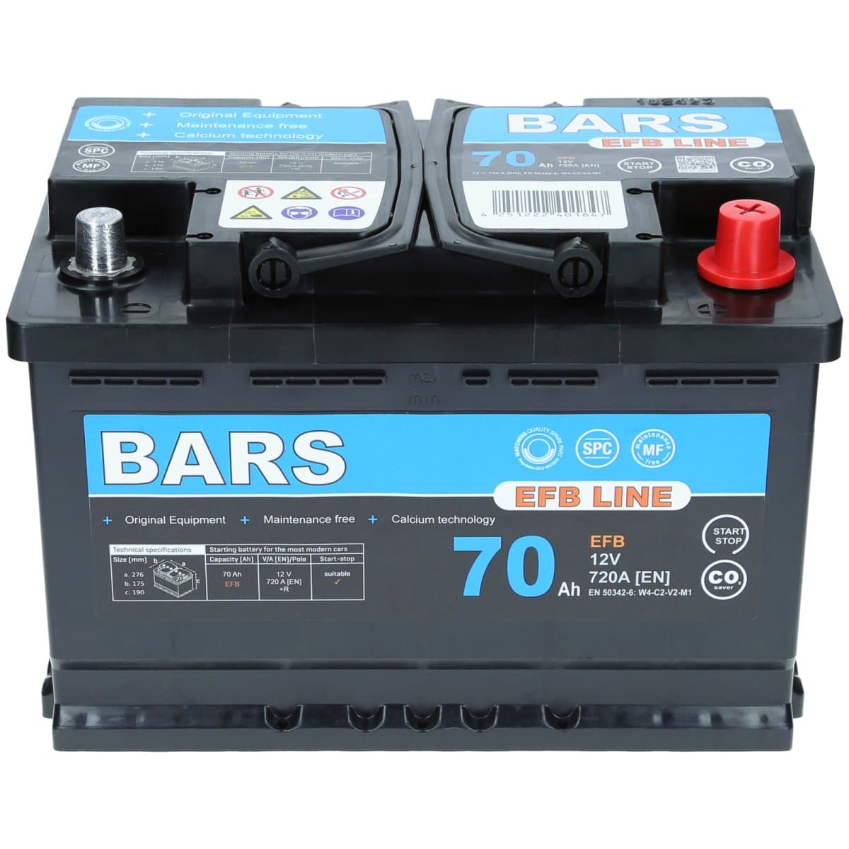 Bars EFB 12V 70Ah 720 A Autobatterie