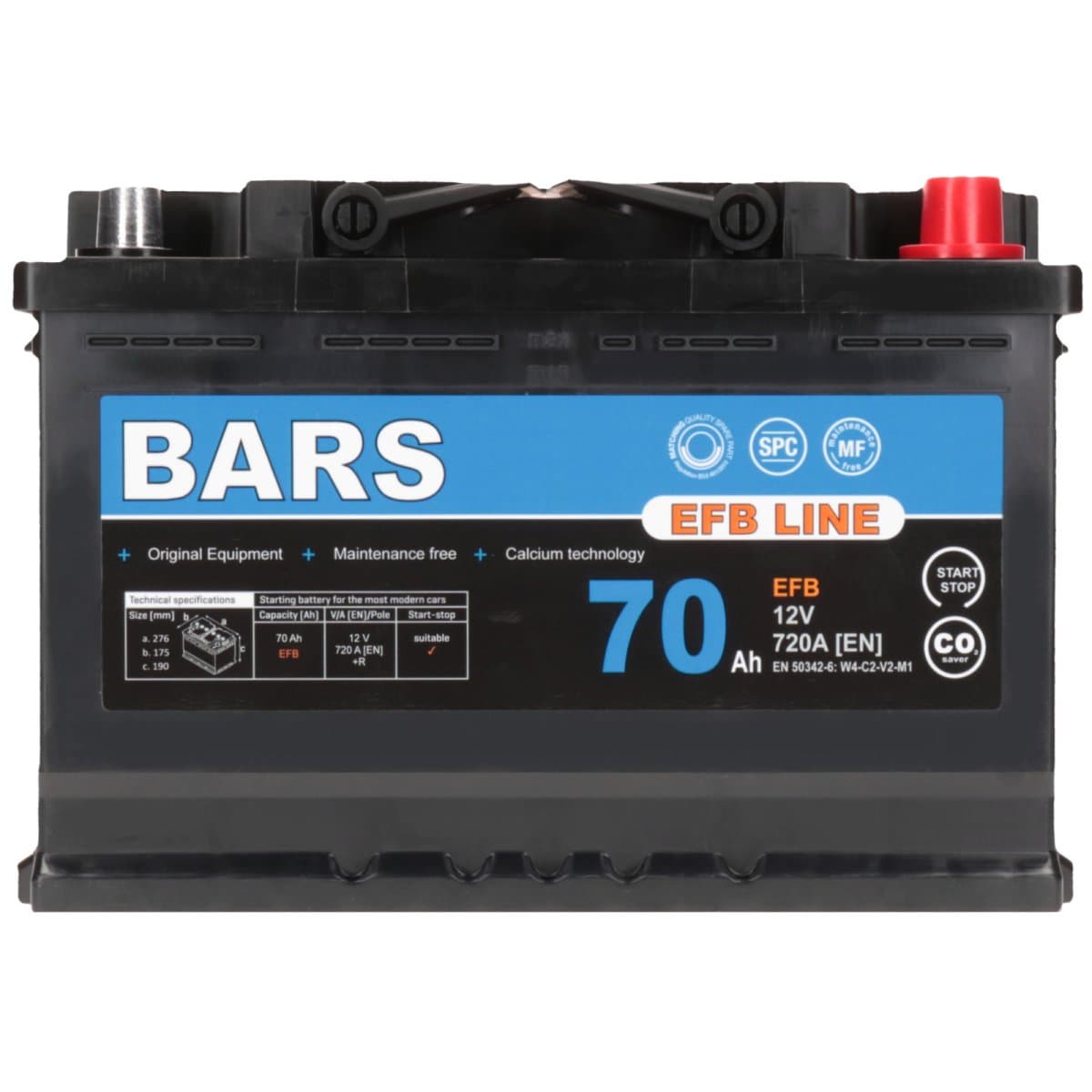 Bars EFB 12V 70Ah 720 A Autobatterie