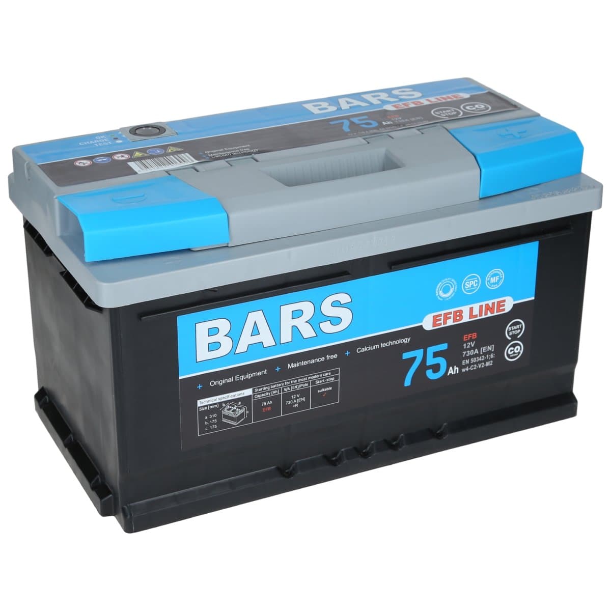Bars EFB 12V 75Ah 730 A Autobatterie