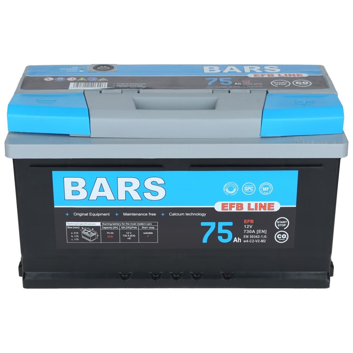 Bars EFB 12V 75Ah 730 A Autobatterie