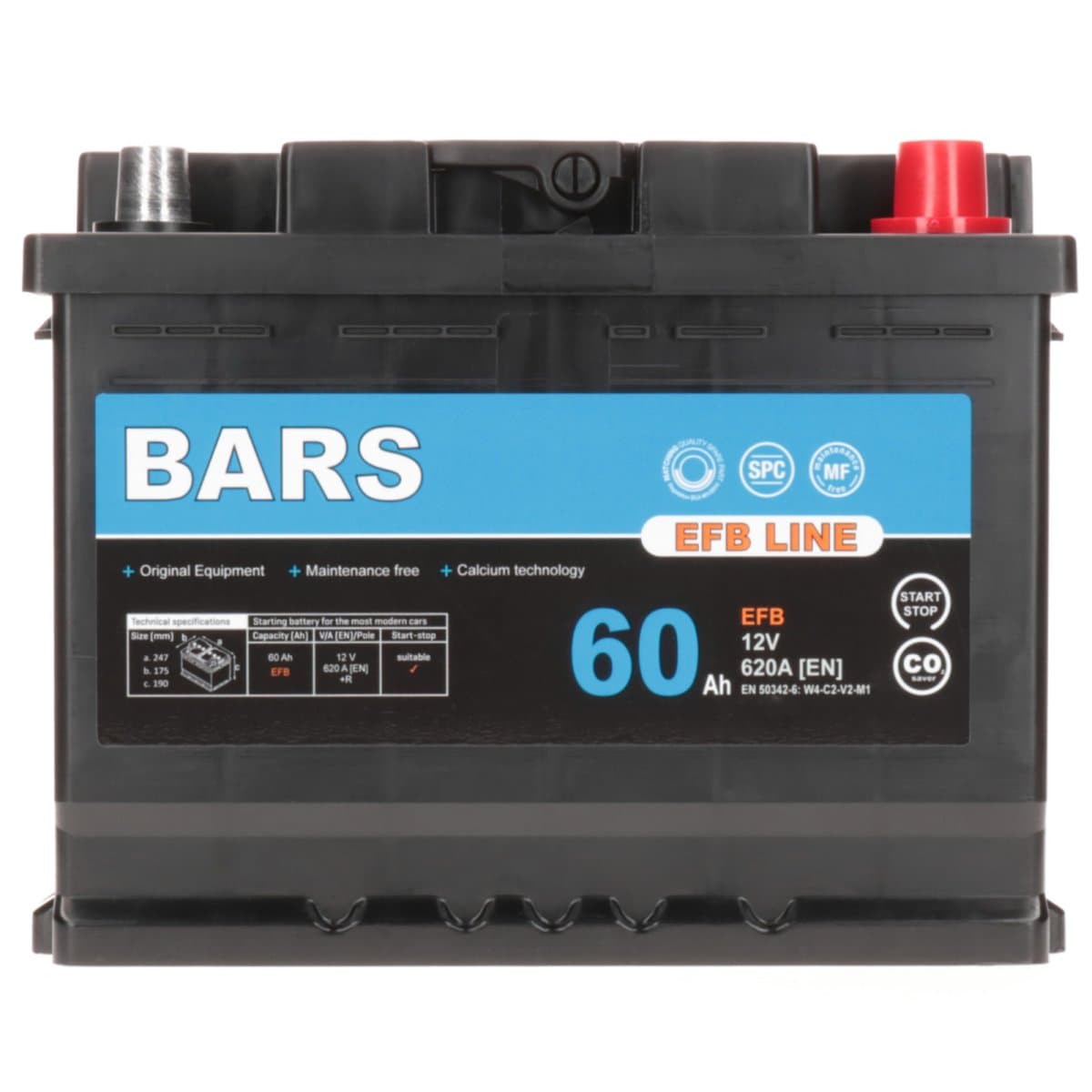Bars EFB 12V 60Ah 620 A Autobatterie