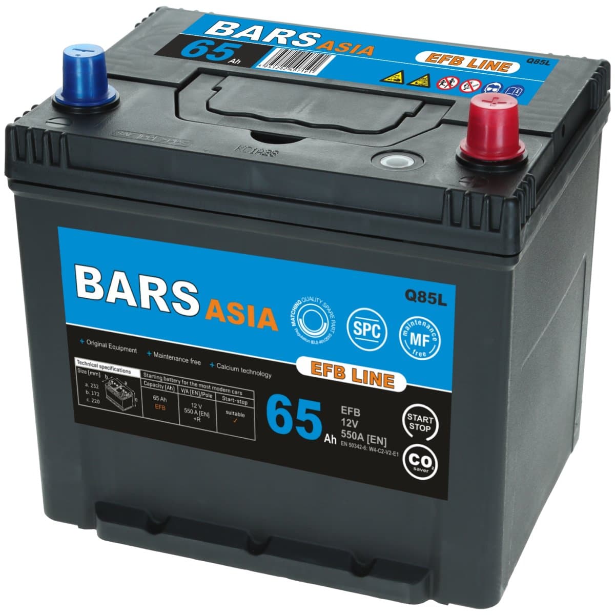 Bars EFB 12V 65Ah 550 A Autobatterie