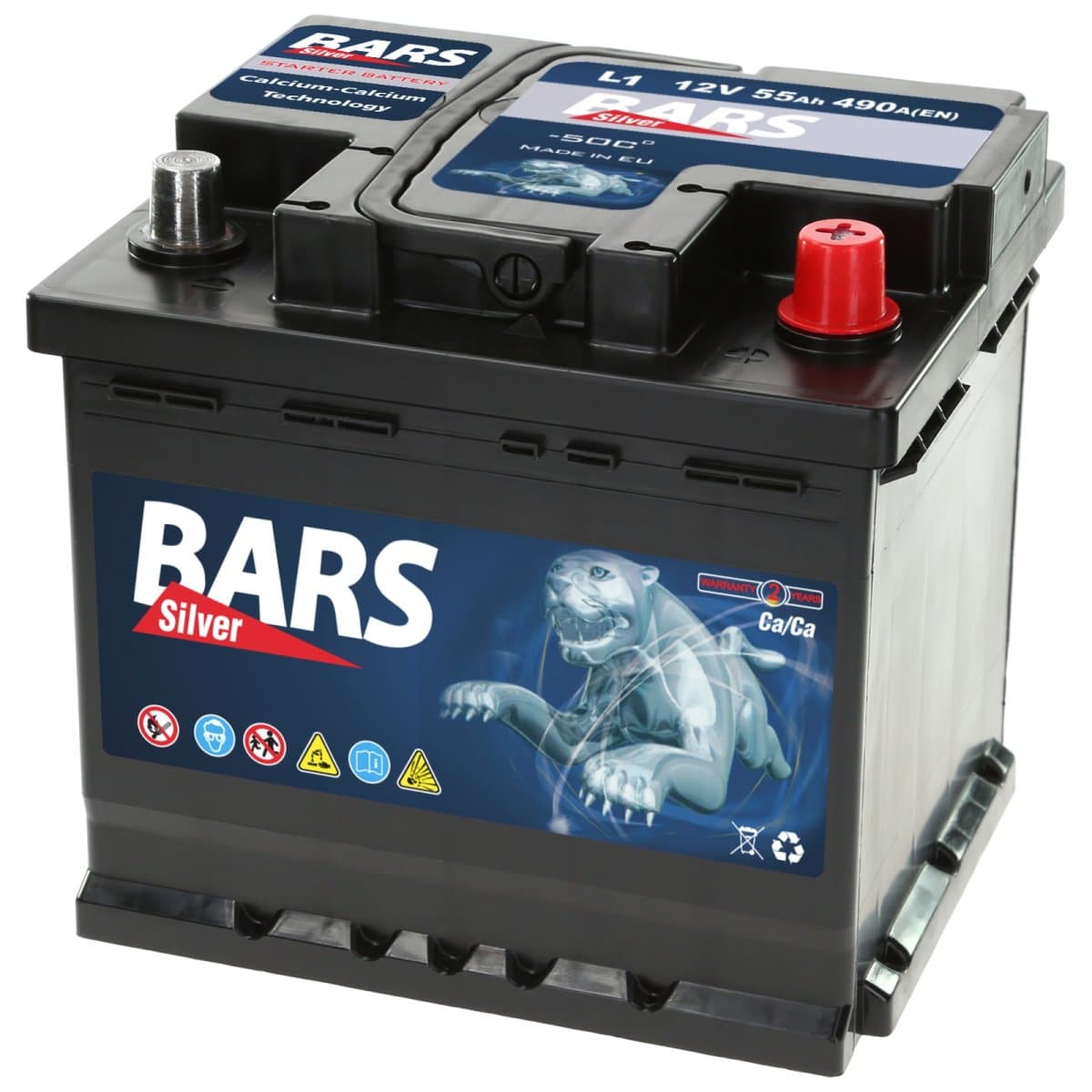 Bars Silver 12V 55Ah 490 A Autobatterie